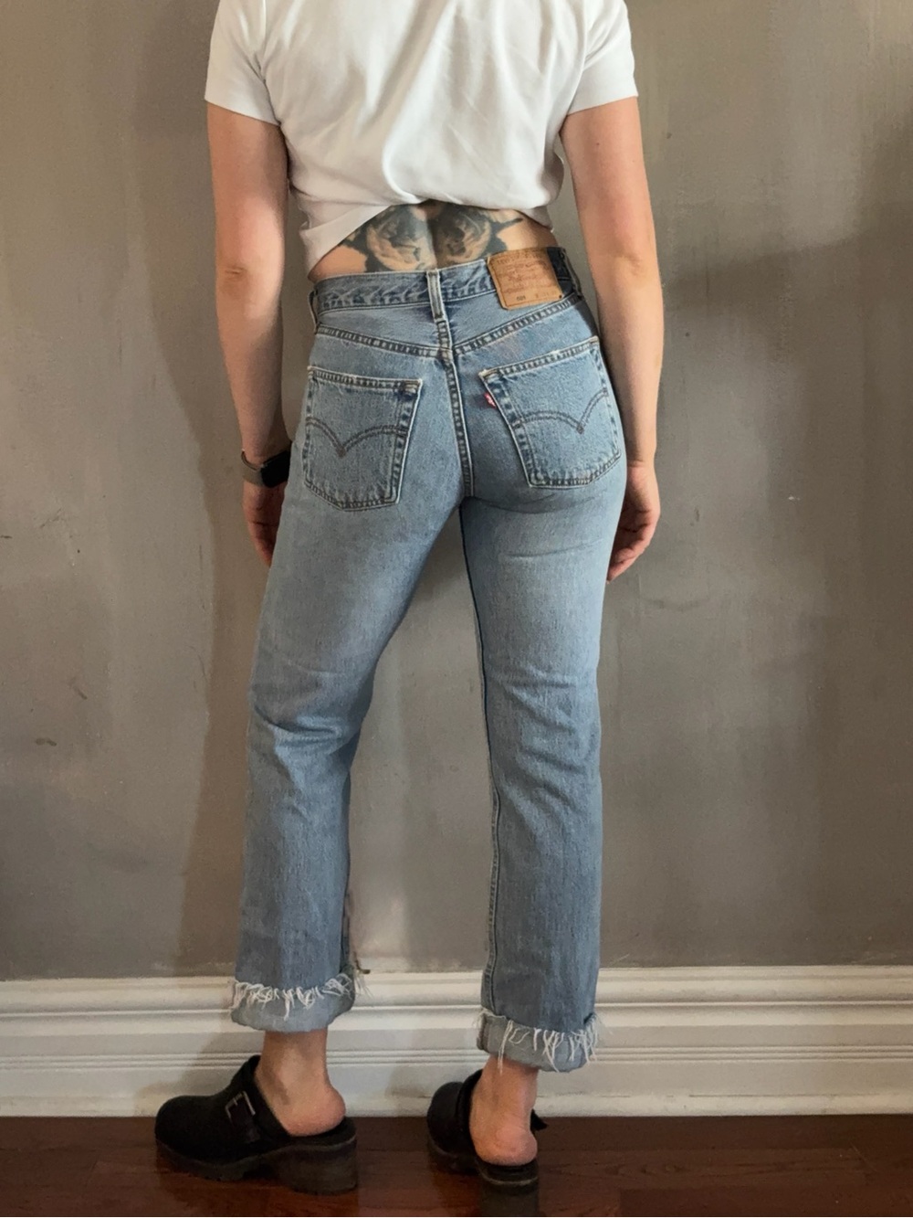 Vintage Levi's 501s Light Blue- Size 28 custom crop